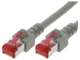 Patch cord S/FTP 6 litat LSZH gri 1m 27AWG fără halogen