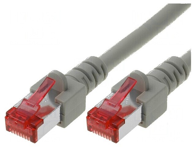 Patch cord S/FTP 6 litat LSZH gri 1m 27AWG fără halogen