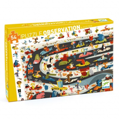 Puzzle observatie Raliul masinilor, Djeco foto