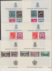 1939 LP 133 LP 134 CENTENARUL NASTERII REGELUI CAROL I BLOCURI DANT.+NEDANT. MNH foto