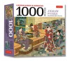 Puzzle 1000 piese Japanese Garden, Kuniteru Utagawa, 61x46cm, Genji Summer Tale, Lemn