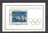Germany DDR 1980 Sport, perf. sheet, used H.033, Stampilat