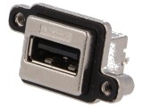 Conector USB A soclu MUSB pentru montare pe panou, &icirc;nșurubare THT