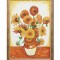 Tablou celebru pictat manual inramat, Vaza cu floarea soarelui, 100x70cm ulei pe panza, reproducere Vincent van Gogh