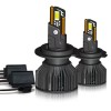 Set 2 becuri LED H11, 180W, Canbus, 60mm, fara eroare, 23000Lm, 6000K, T55 mini, durata de viata 50.000 de ore, negru
