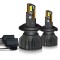 Set 2 becuri LED H11, 180W, Canbus, 60mm, fara eroare, 23000Lm, 6000K, T55 mini, durata de viata 50.000 de ore, negru