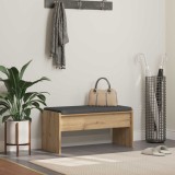 vidaXL Bancă pentru hol cu pernă Stejar Artizanal 83 x 38 x 40 cm 891559