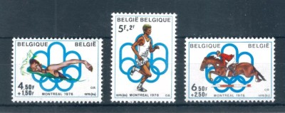 Belgia 1976 - Jocurile Olimpice, sport, serie neuzata foto