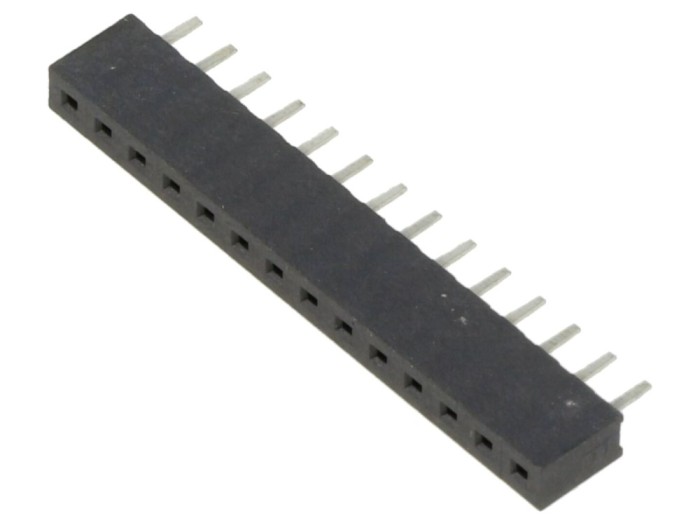 Conector mamă 2mm, 14 pini, THT