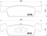 Set placute frana log ii / sand ii BREMBO P68060