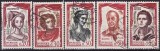 C263 - Franta 1961 - Actori 5v.serie completa stampilata