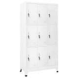 Cumpara ieftin Dulap vestiar cu 9 compartimente, otel, 90 x 45 x 180 cm, gri