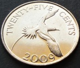 Moneda exotica 25 CENTI - Insulele BERMUDE / BERMUDA, anul 2009 *cod 769, America de Nord