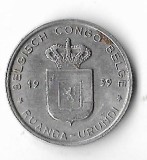 Moneda 1 franc 1959 - Congo Belgian