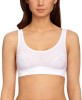 Bustiera Dama Sloggi Double Comfort Alb Bumbac, Marimea 64 (Outlet) - Top Confortabil, Curele Ajustabile