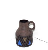 Vaza colectie (1962-1968) ceramica smaltuita hand made -3- semnata Nie (Ninnie) Forsgren, Bromma Keramik AB Suedia