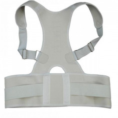 Centura corset magnetic pentru corectarea spatelui si a coloanei, marime L, bej foto