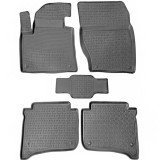 Covorase Cauciuc Premium Stil Tavita VW Touareg 2 (2010-2017) Seintex, Fara Miros, Negru Carbon