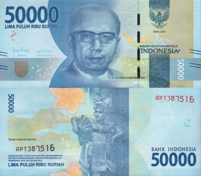INDONEZIA 50.000 rupiah 2016 UNC!!! foto