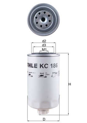 MAHLE KC 186 filtru combustibil foto