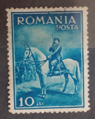 ROMANIA 1932 Lp 97 Carol II calare 1v stampilat foto