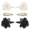 Clame de Păr, Model Flori, Set 4 Bucăți, Multicolor