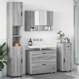 Cumpara ieftin Set de mobilier pentru baie 4 buc. Gri Sonoma