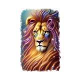 Sticker decorativ Leu, Portocaliu, 85 cm, 11729ST