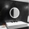 Oglinda LED Rotunda, 50cm, Celeste Majeste Noir Eleve MotionGlow Marcello, Sistem Dezaburire, Ceas &amp; Termometru, Dimabila ModernLight Concept