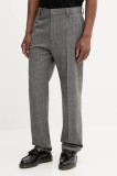 HUGO pantaloni culoarea gri, cu fason chinos, 50544691