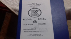 program Kozara V. de Jos - Dacia Orastie foto
