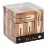 Joc logic puzzle 3D din bambus Flexi-cub, Fridolin