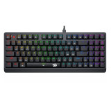 Tastatura gaming mecanica Bluetooth si cu fir Redragon DragonWarrior neagra iluminare RGB