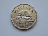 5 CENTS 1962 CANADA, America de Nord