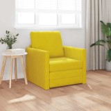 Canapea Pat 2 &icirc;n 1 Galben &Icirc;ntunecat 74x77x81 cm Catifea