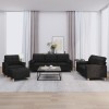 VidaXL Set de canapele cu perne, 4 piese, negru, material textil 3201270