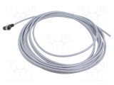 Conector HARTING M12 mufă mamă 5 pini unghi 7,5m PVC