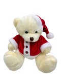Ursulet de plus Craciun costum Mos 15 cm