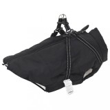 Gossi haina caini cu ham impermeabila reflectorizanta, negru, 6xl