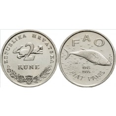 Croatia 1995 - 2 kuna, circulata - FAO