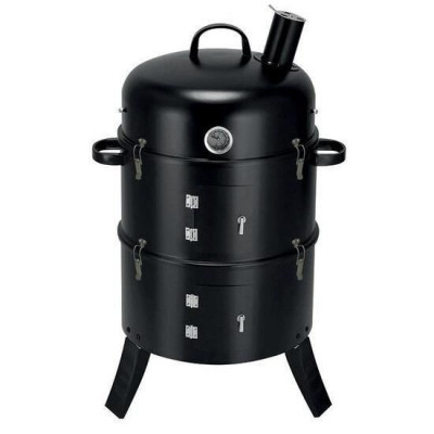 Gratar gradina, grill&amp;nbsp;rotund, cu capac, 3 etaje, 44x78 cm, Smoker foto