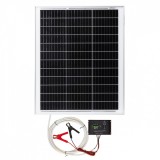 Panou solar monocristalin 50&nbsp;W, cu regulator de &icirc;ncărcare