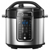 Cumpara ieftin Multicooker sub presiune Midea MY-CS6037WPB, 1000W, 5.7L, 60KPa, Temporizator, 13 programe, Inox / Negru