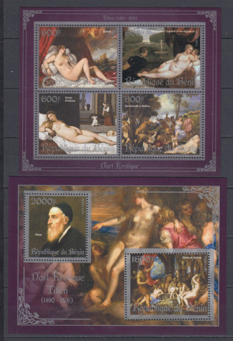 Benin 2013 - Pictura - NUDURI - TITIAN - BL + KB - MNH