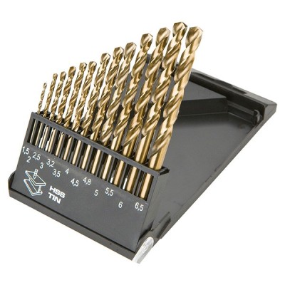 Set burghie metal HSS-TIN 1,5-6,5mm/13buc. GRAPHITE 57H198 HardWork ToolsRange foto