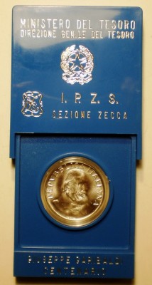 5.022 ITALIA CENTENAR GIUSEPPE GARIBALDI 500 LIRE 1982 AUNC ARGINT foto