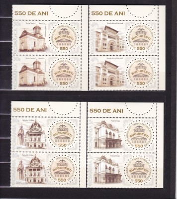 ROMANIA 2009 LP 1845 BUCURESTI - 550 DE ANI PERECHE SERII MNH foto