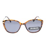 Ochelari de soare polarizati cu rama cat-eye si imprimeu tortoise