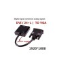 Cablu adaptor Full HD 1080p 60Hz ACTIV DVI-D 24+1 tata - mama VGA, Oem