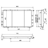 Radiator racire Citroen Jumper 1994-2002 2,0 80kw, Peugeot Boxer, 1994-2002 2,0 80kw Benzina/Diesel, Manual, Cu/fara AC, 700x415x23, Cu lipire fagure, Rapid